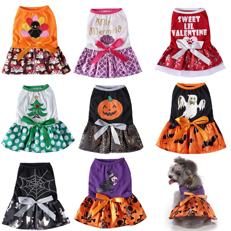 

Funny Halloween Pet Dog Clothes for Small Dog Dresses Cosplay Cat Costume Christmas Dress Up Outfit Cat Dress Puppy Chihuahua 35, 122