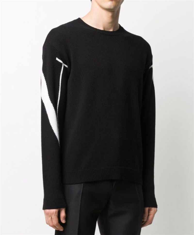 

Men' Sweater Autumn & Winter New Casual Men Jumpers Male Letter Embroidery Hoodie Fashion Mens Sweatshirts Tops Size -2XL, Black