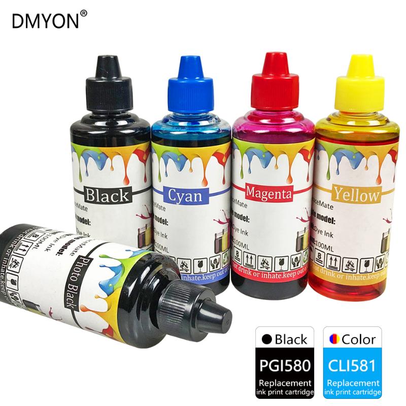 

DMYON PGI580 CLI581 Ink Refill Kit Compatible for Canon TR7550 TR8550 TS6150 TS6151 TS8150 TS8151 TS8152 TS9150 TS9155 Printer