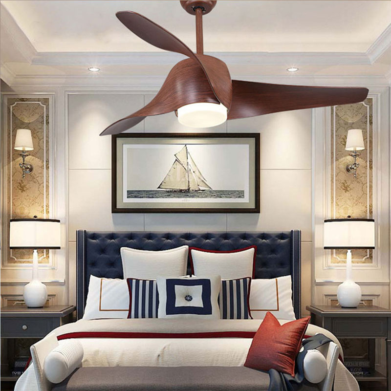 

52 inch Retro Ceiling fan Fans With Lights Remote Control Inverter DC 110V 220V Bedroom decor Light ventilator Lamp Vintage led