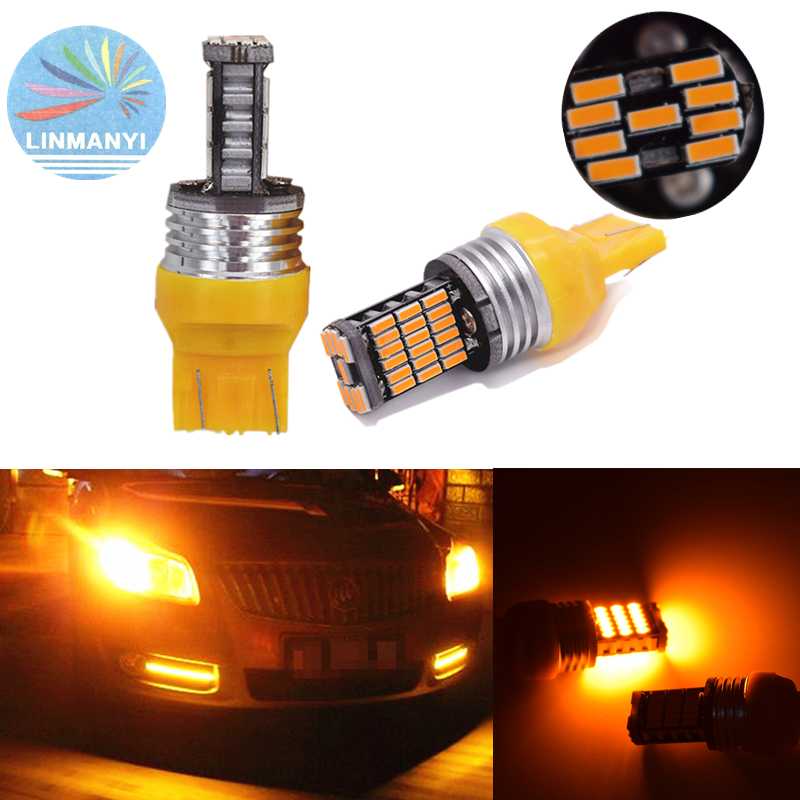 

2 * T20 7440 7443 45smd 4014 for CANBUS trouble-free reversing lights, turn signals, brake lights, daytime running yello, As pic