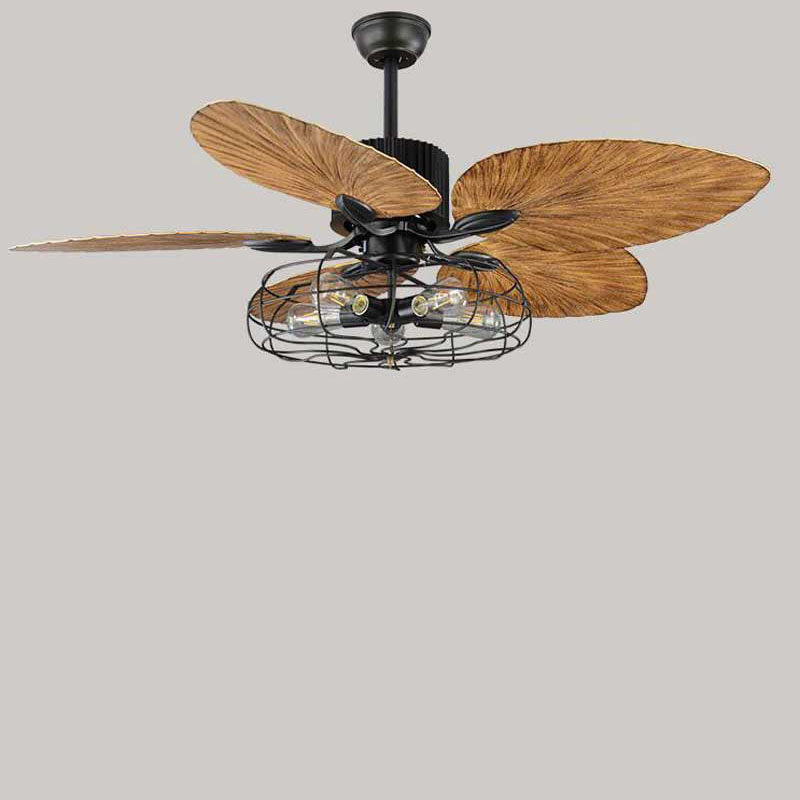 

Retro dining room ceiling fan European-style Ceiling Fans for Restaurant Living Room Energy Saving Fan Light with Light