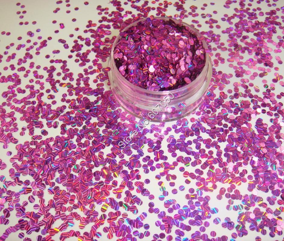 

2MM Strip Laser Lilac Color Round Dot Flake Spangle Shape nail glitter for nail Gel acrylic and Makeup decoration
