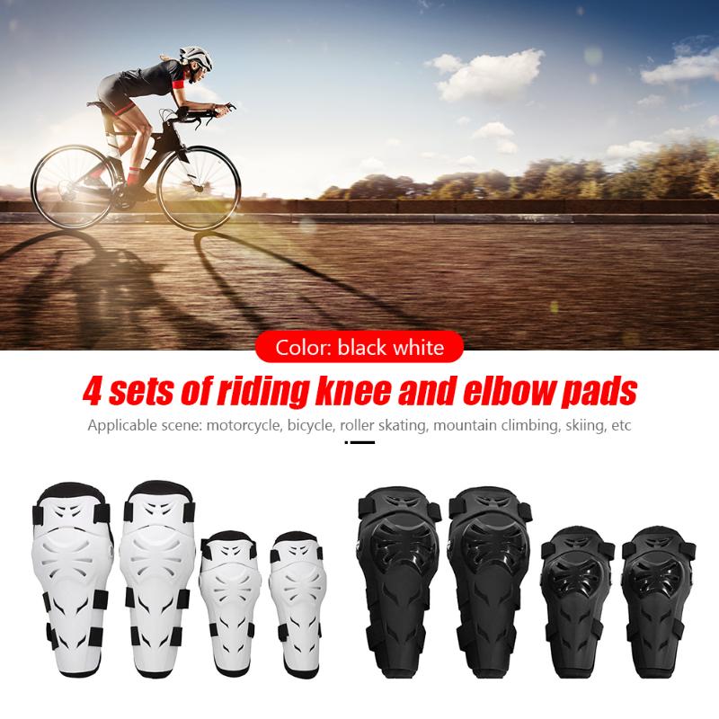 

4pcs/Set Motorcycle Knee Elbow Pads Guards Racing Cycling Safety Gear Kneepad Motocross Brace Protector Motorbike Protection