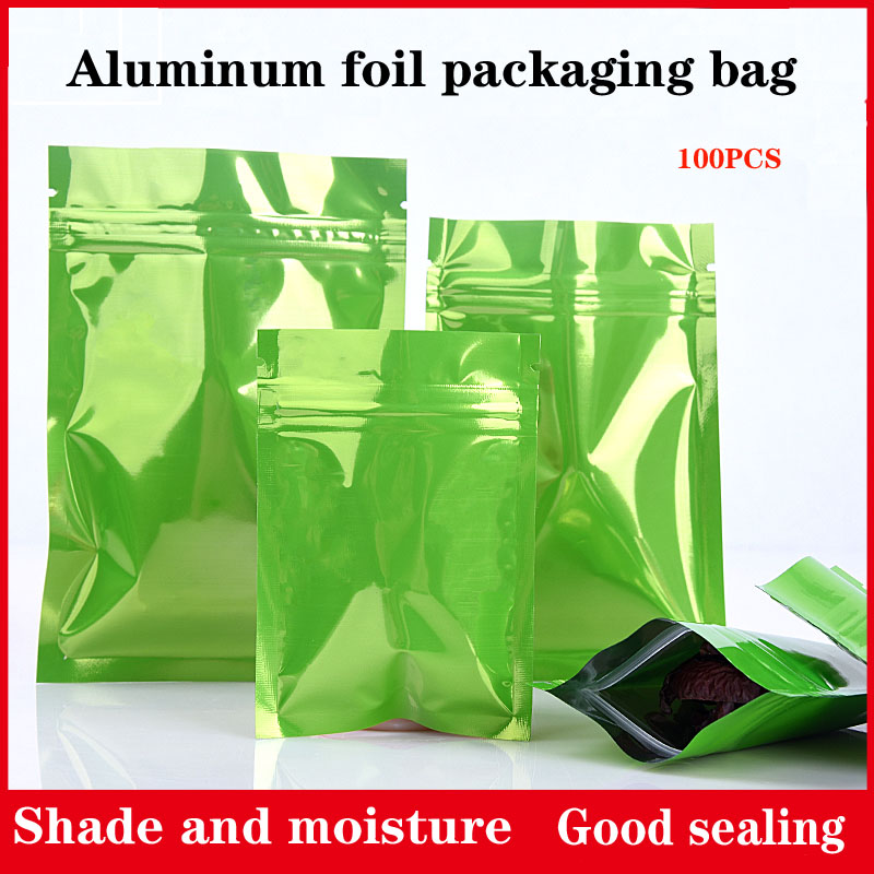 

Green Aluminium Foil Packaging Bag Bag Mask Small Trial Packing Sealed 100PCS