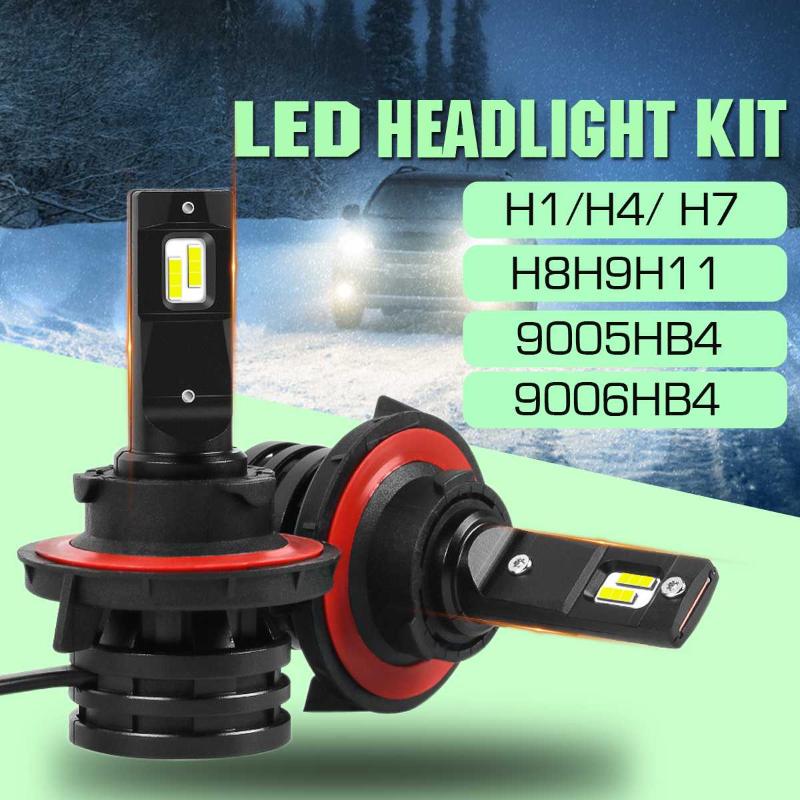 

NEW 1 pair M2 Car LED Headlight Bulbs 4800 Lumens H1 H4 H7 H8H9H11 90054 90064 9V-32V Auto Mini Headlamp