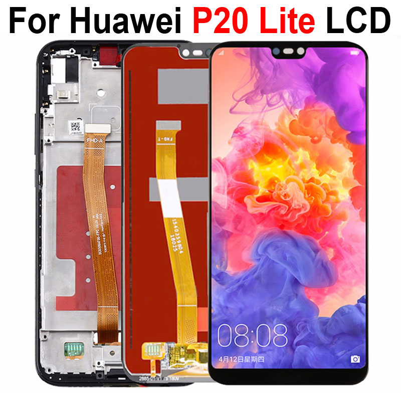 

5.84 inch For Huawei P20 Lite LCD Display Touch Screen Digitizer Assembly Replacement for Huawei Nova 3E LCD Screen With Frame