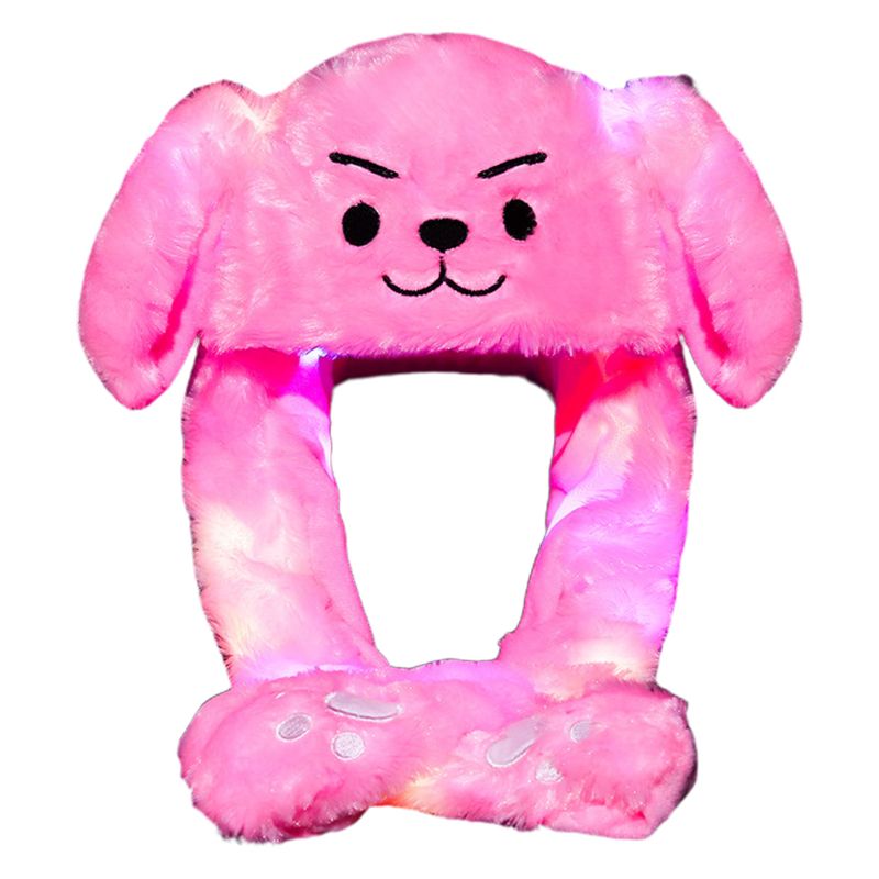 

Cute Cartoon Animal Ear Parent-Child Hat Warm Plush Cap with LED Light