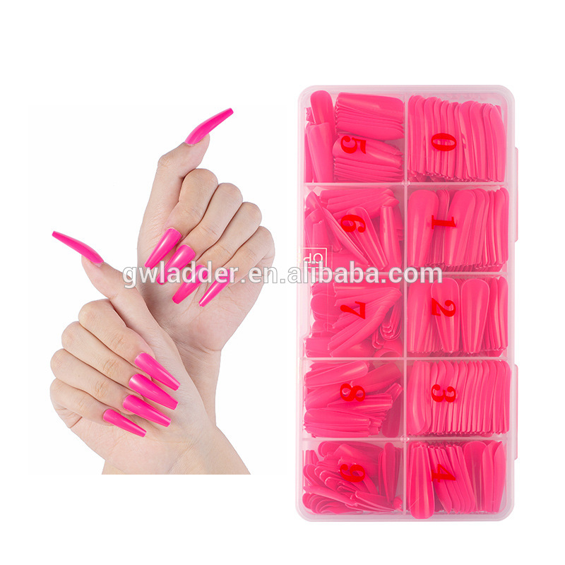 

Customized High Quality 500pcs 3D Nail Sticker Full Phototherapy Nail Fake Tips Sticker Press On Nails, 100pcs