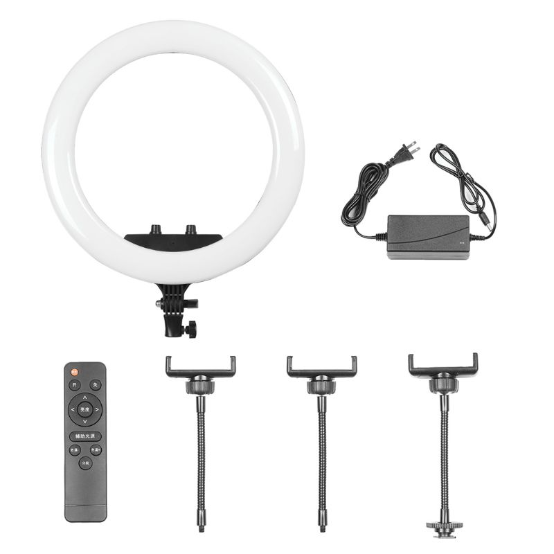

Selfie Ring Light with Phone holder Remote Control US Plug Adapter Photography Lighting for Photo Video Makeup