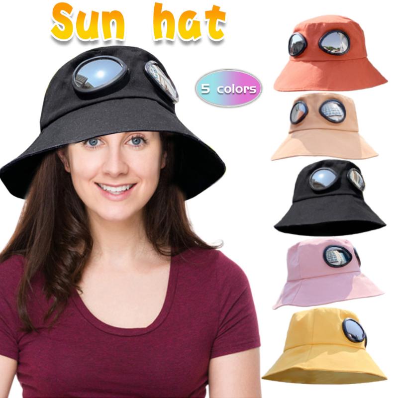 

Fashionable Adult Canvas Outdoor Glasses Fisherman's Hat bucket hat Cap reversible 5 Colors Sun bucket alien 8.25