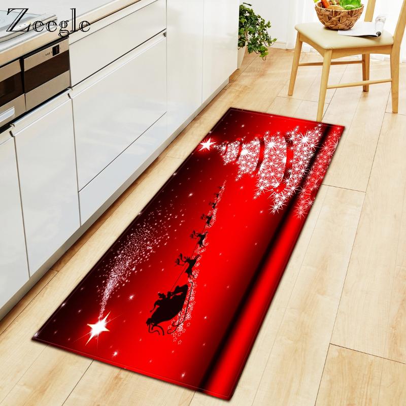 

Zeegle Christmas Kitshen Mat Carpet Non Slip Floor Mat For Living Room Entrance Door Kids Room Absorbent Floor Rug Carpet, Qa22