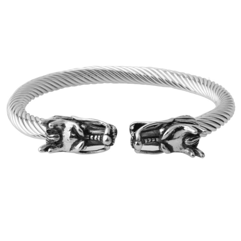 

Fashion Jewelry 316l Stainless Steel Dragon Bracelets For Men Jewelry With Cable Men Accessories Bracelet