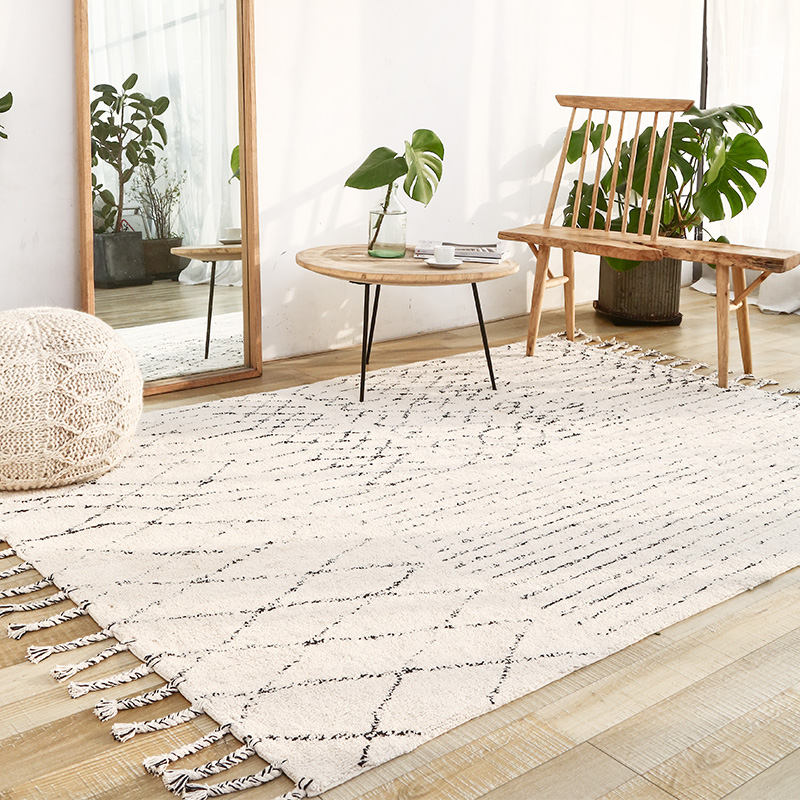 

Carpets India Handmade Livingroom Turkey Nordic Home Bedroom Carpet Kilim Rug Floor Mat Study Room Morocco With Tassel