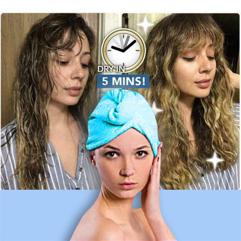 

Towel Cap Quick Dry Hair Wrap Microfiber Cap Bathing Magic Drying Hat Quickly Dry Hair Hat Wrapped Towel