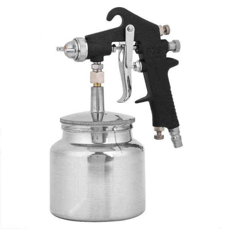 

Pneumatic Spray Gun Black Diamond Matte 1.5mm Lower Pot Diameter F-75-S Paint Sprayer Gun