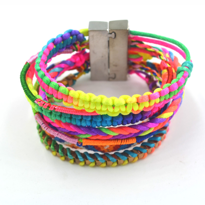 

summer bracelet rainbow colorful wrap bracelet jewelry wide magnet jewellery