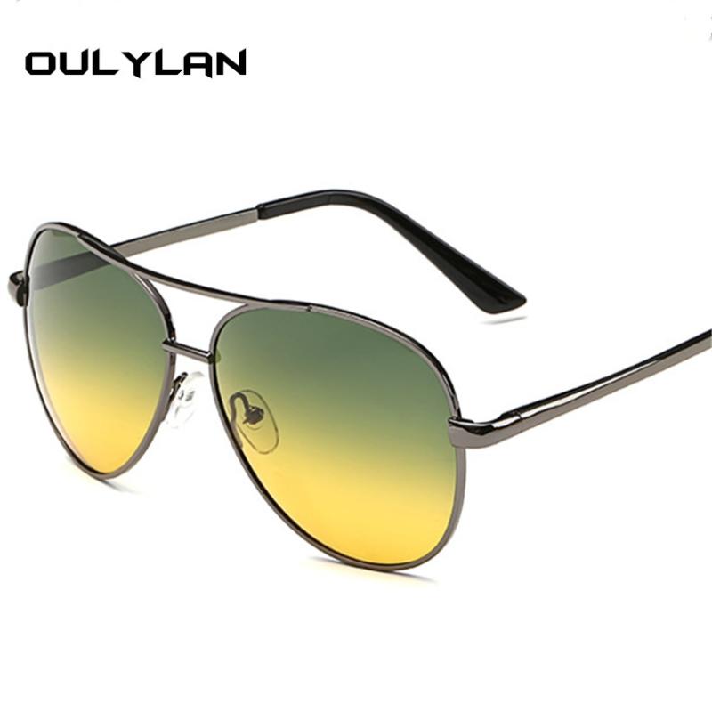 

Sunglasses Oulylan Classic Polarized Men Night Vision Driving Sun Glasses Retro Goggles UV400