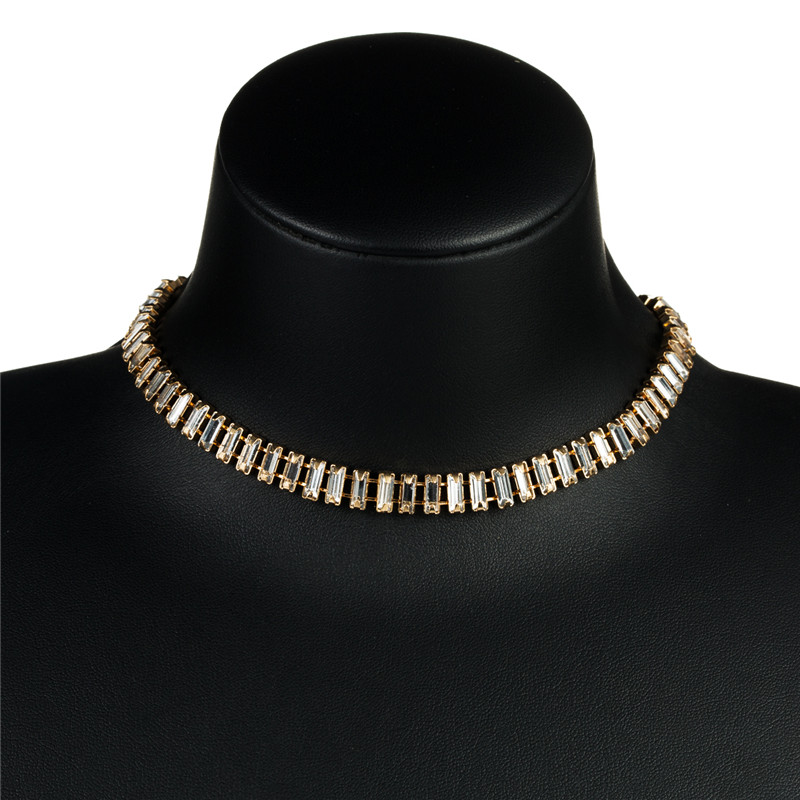 

Pauli Manfi 2020 Fashion Necklace European Exaggerated Metal Rhinestone Women's Fashion Retro Popular Banquet Party necklace