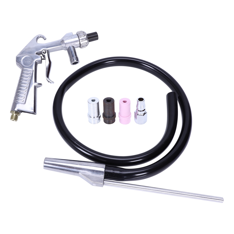 

New Air Sandblaster Sandblasting Blast Gun+Nozzles+Connector+Tube Derusting Tool Kit