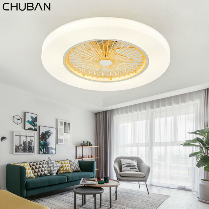 

58CM Modern Ceiling Fan with Lights APP& Remote Control Ceiling Fans Lamp for Dining Room Bedroom Fan 110/220v Silent Sleep Fans