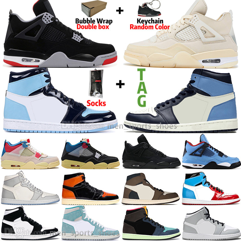 

Sail Black Cat 4 4s Guava Ice Noir White Cement What The Mens Basketball Shoes 1 1s Travis Scotts Obsidian UNC Fearless Bred Green Sneakers, #17