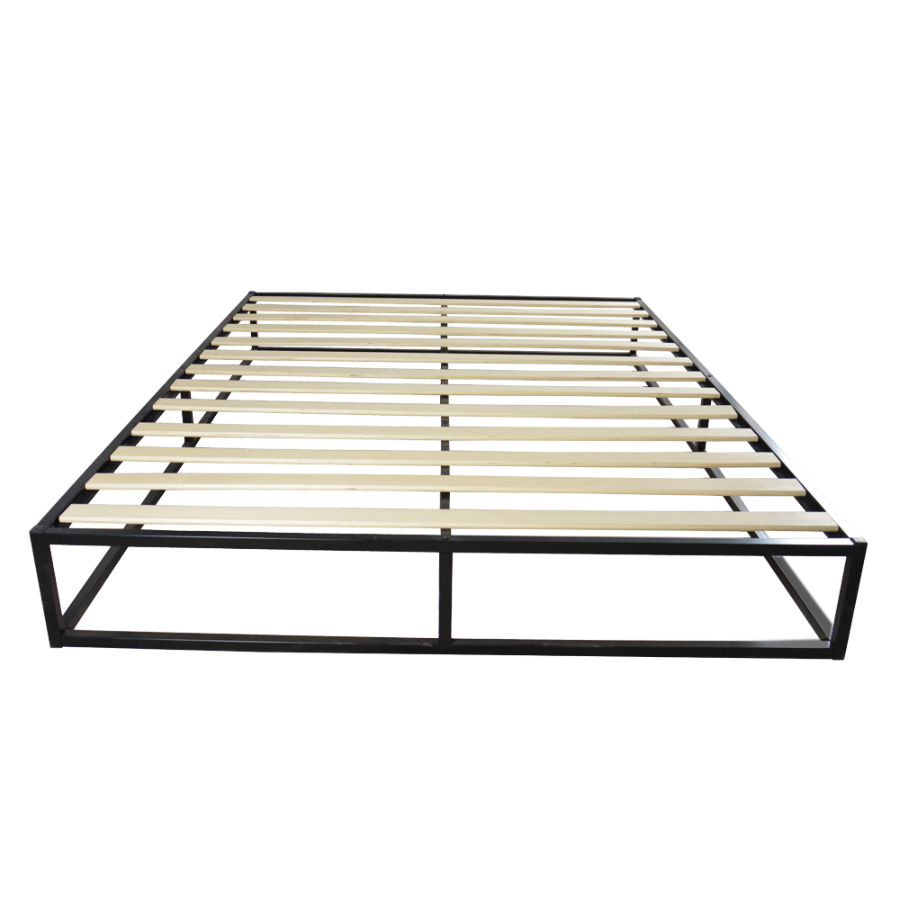 

WACO Queen Size Bed Frame Simple Basic Iron Bed Metal Platform Home Hotel Dorm Essentials Black
