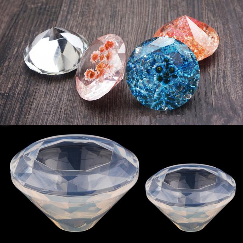 

Diamond Shape Epoxy Resin Mold DIY Necklace Pendant Tools Manual Accessories Silicone Molds Chocolate Cake Decorating Mould 3D
