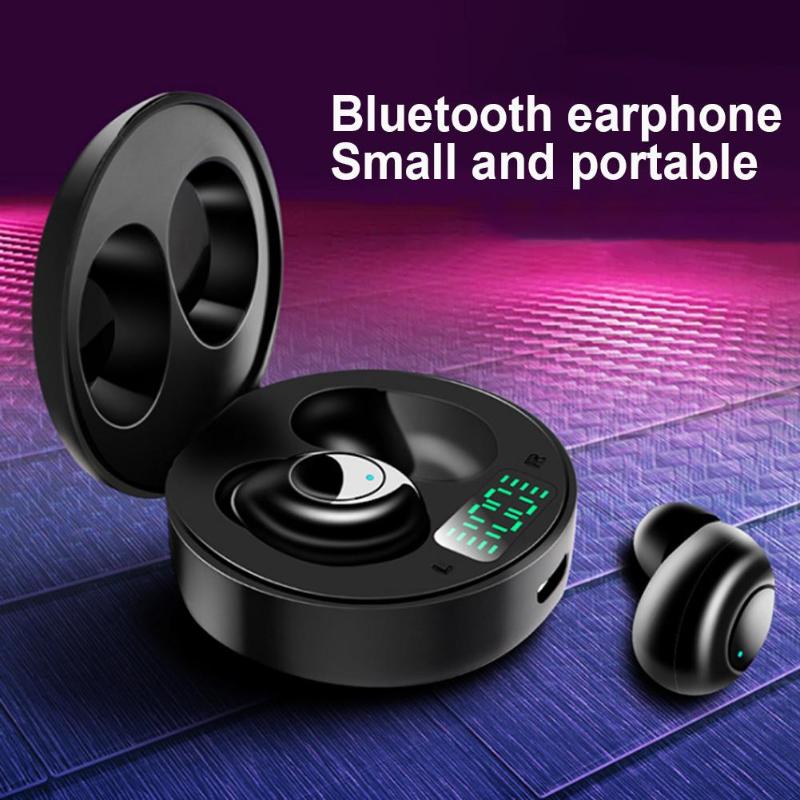 

J1 Waterproof Bluetooth 5.0 Wireless Earpieces Ultra-Light Quality With Led Display Charging Box Hifi Stereo With Microphone