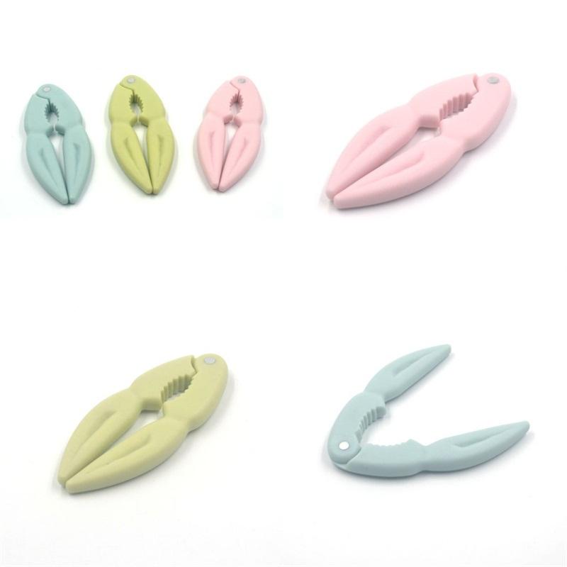 

Crab Claws Plastic Clamp Stainless Steel Walnuts Shelling Clips Serrated Nuts Core Sheller Portable Pliers Kitchen Supplies 1 05yc G2