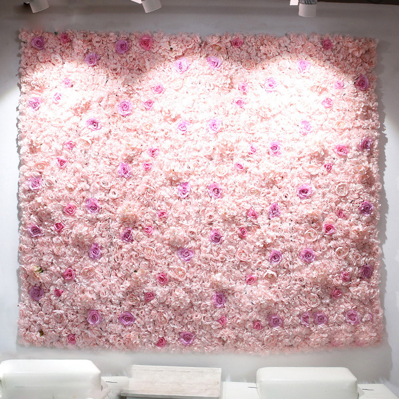

40x60cm Artificial Flower Panels Wedding Decoration Backdrop Champagne Silk Rose Fake Flowers Hydrangea Wall Backdrop 24pcs, Flower stand