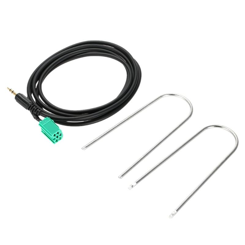 

Car Aux Stereo Audio Line Input Adapter Cable 3.5mm for MP3 + Removal Tool for 2005-2011 Clio Megane HOT
