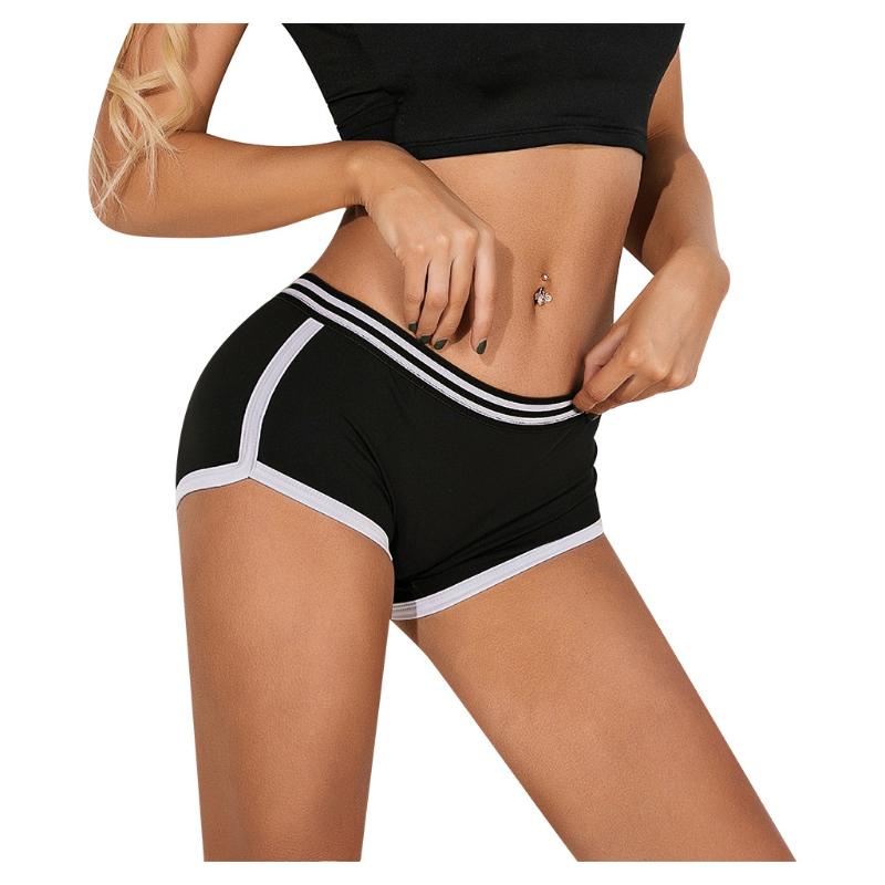 

Women' High Waist Push Up Tight-Fitting Yoga Shorts Stretch Fitness Running Bikes Sports Shorts Sexy Leopard Stripe Short Pants, Black