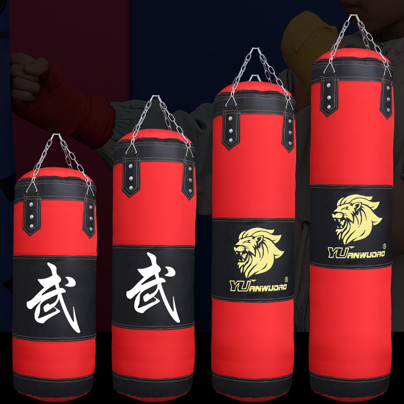 

120cm Training Fitness Boxing Punching Bag Empty Sport Kick Sandbag Muay Thai Boxer Training Set with Hook Chains