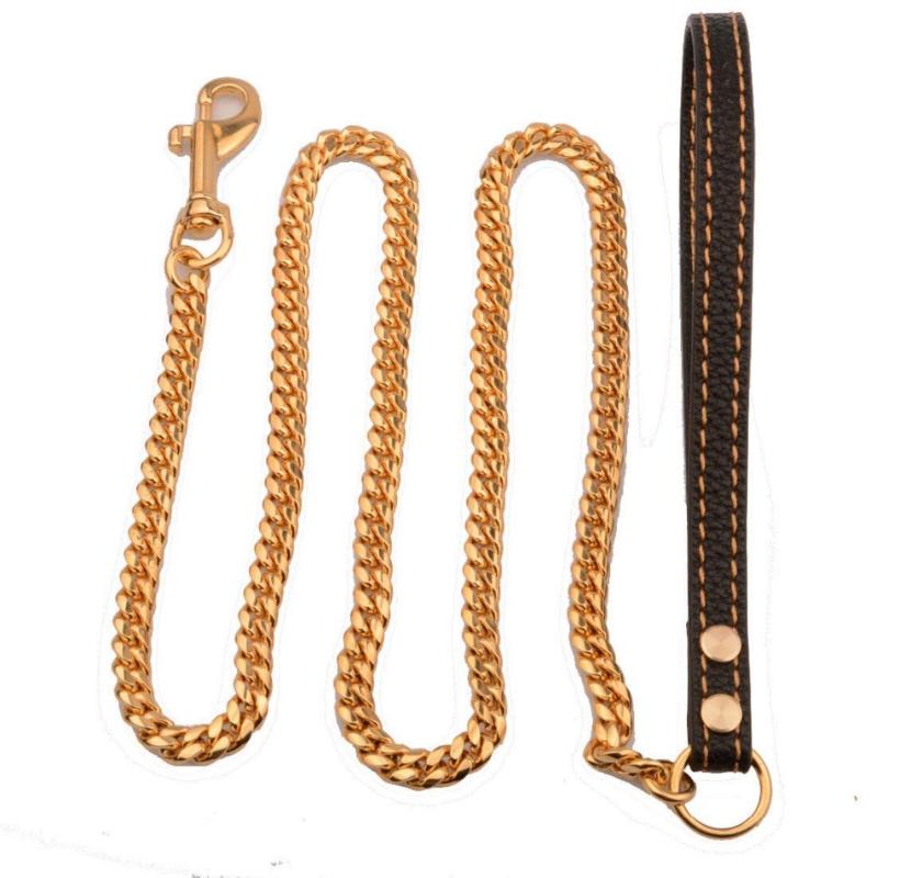 

Chains 316L Stainless Steel Pet Dog Chain Leash Walk The Training Handle Traction Rope Outdoor Walking Cuba