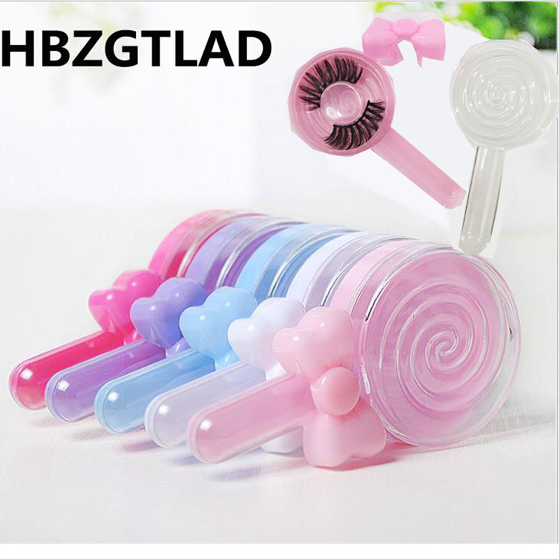 

HBZGTLAD new 10/20/30pcs lollipop eyelash box false eyelash box 25mm false multi-color optional