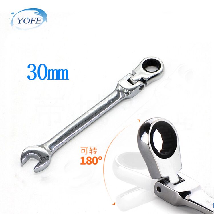 

YOFE 30mm Mirror Polish Flexible Ratchet Wrench Hand tools Combination Spanner Key Set Multifunction Multi-function