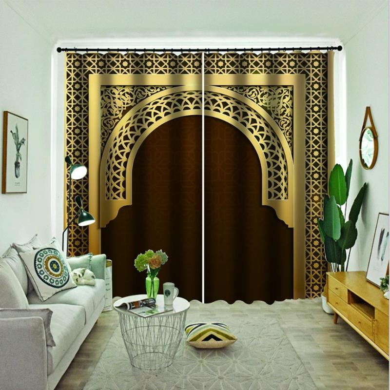 

European Luxury Window Curtain Gold Roman Curtains For Living Room Bedroom Roman Curtains Blackout Drapes, As the photo
