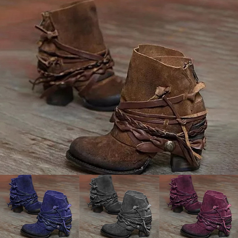 

Soft Split Leather Women Ankle Boots Motorcycle Boots Female Autumn Winter Shoes Woman Punk Motorcycle 2020 winter, Grey