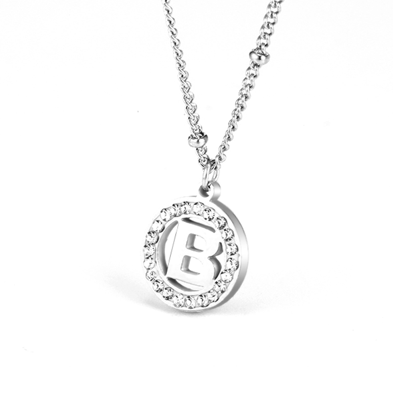 

letter necklaces for women stainless steel Charms Pendant necklaces long fashion women jewelry couple accessories Wholes