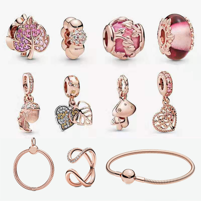 

Hot Sale Real 925silver Heart-shaped Series Fit Original 3mm Bracelet Making Fashion DIY Jewelry For Women
