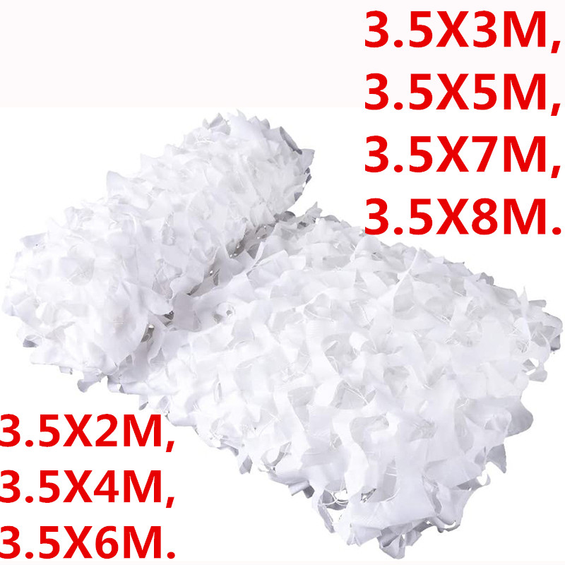 

Outdoor Hunting Blind White Camouflage Net Sunshade Canopy Camping Party Decoration Photography Mesh Net Cover Shelter