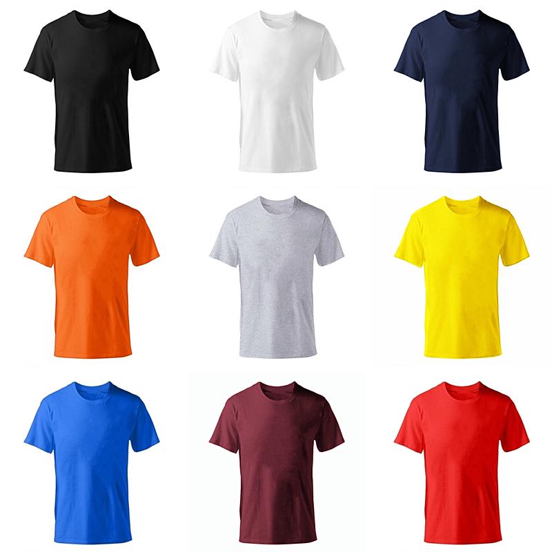 

2020 New Solid color T Shirt Mens fashion 100% cotton T-shirts Summer Short sleeve Tee Boy Skate Tshirt Tops Plus size XS-M-XL, -wine red