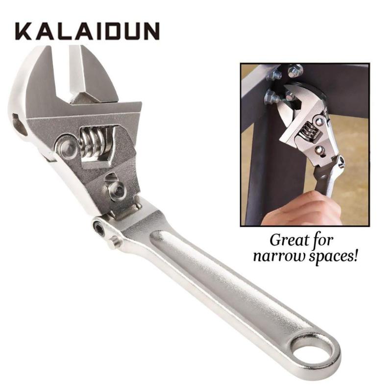 

KALAIDUN Adjustable Wrench Ratchet Spanner Universal Key Multitool Large Opening Nut Wrench Home Bathroom Repair Hand Tools