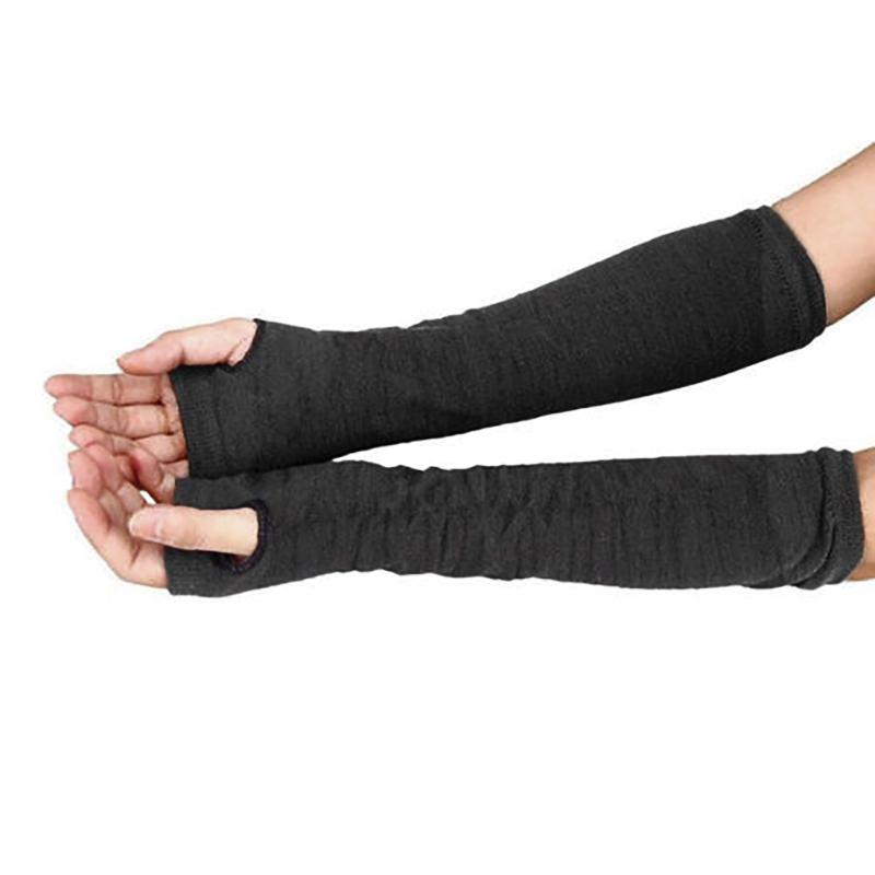 

1 Pair New Fashion Women Warm Soft Striped Wrist Arm Warmer Winter Autumn Twist Long Fingerless Knit Mittens