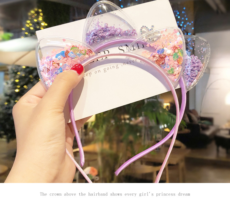 

Girl Cute Cat Ears Headband Princess Headband Children Kids Hair Accessories Christmas Gift