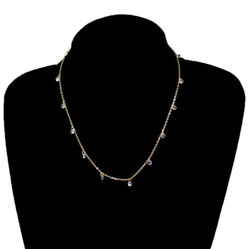 

ALAXANA Tassels Necklaces Pendants Simple Style Shining Sequins Necklaces for Women Charm Jewelry XL684
