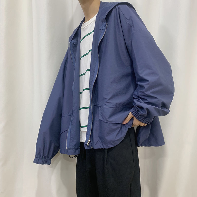 

Hooded Jacket Men's Fashion Solid Color Casual Baseball Uniform Jackets Mens Streetwear Loose Hip-hop Bomber Jacket Men -5XL, Black