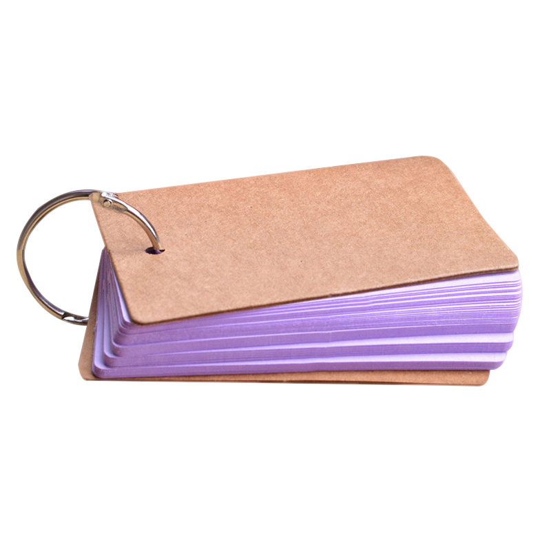

Portable Buckle Binder Notes Flash Cards Memo Pads DIY Blank Card Stationery PI669