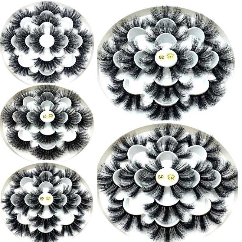 

NEW 7 Pairs 25mm long lashes 100% Mink Eyelashes Soft Dramatic Volume Fake Lashes Reusable Thick False Eyelashes High Quality